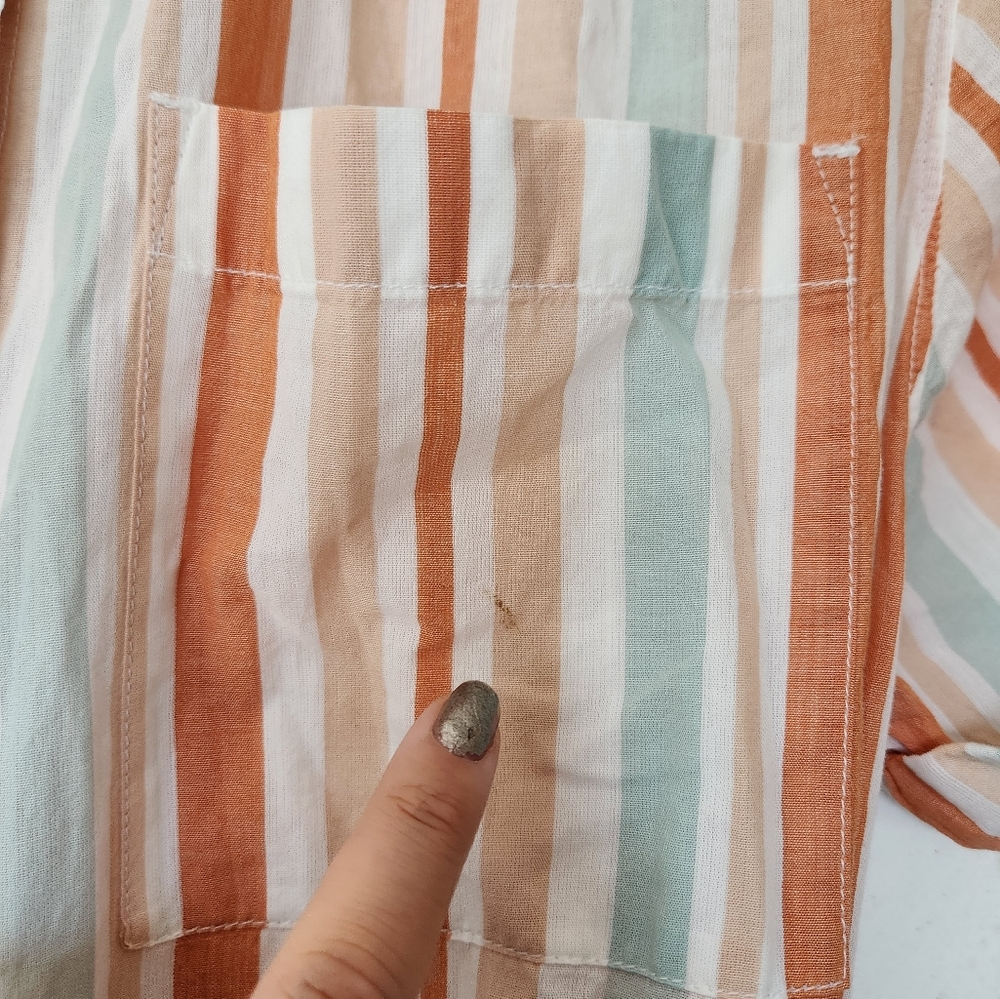 Current/Elliott Striped Collared Button Down Dres… - image 5